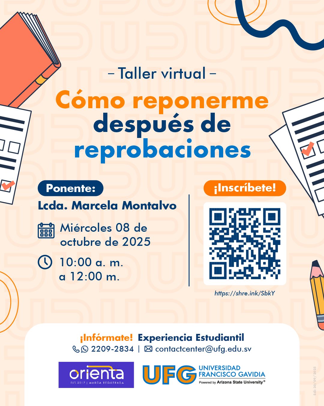 🎓 Taller virtual: Cómo reponerme después de reprobaciones 👩‍🏫