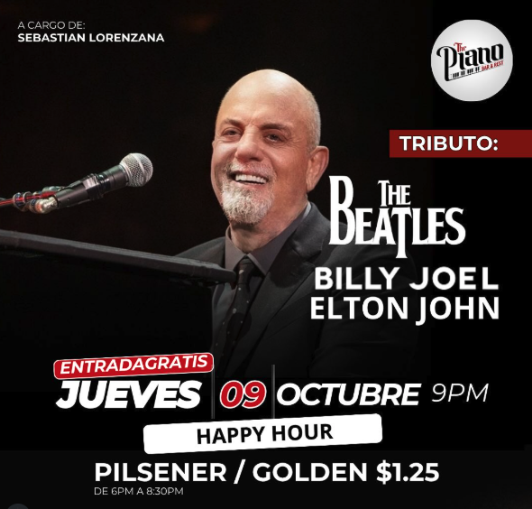 Tributo a Billy Joel, Elton John y The Beatles