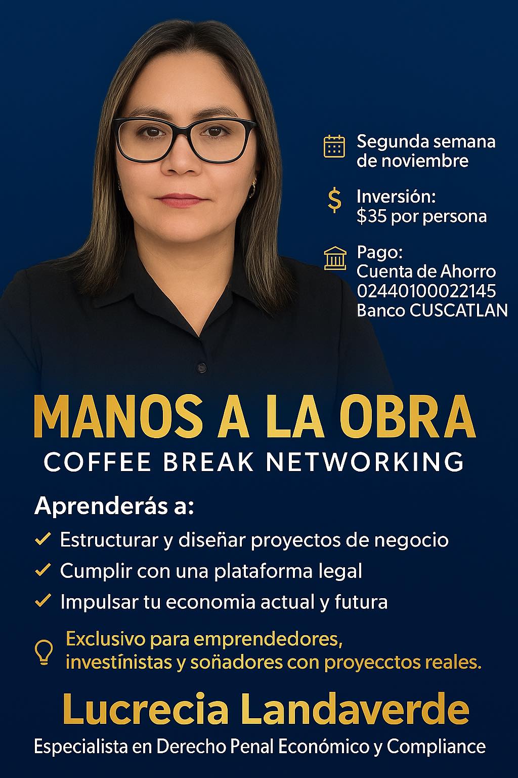 🎯 MANOS A LA OBRA – COFFEE BREAK NETWORKING ☕