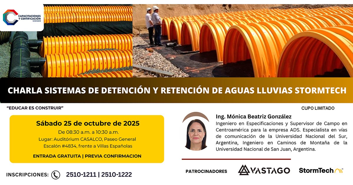 CHARLA SISTEMAS DE DETENCIÓN Y RETENCIÓN DE AGUAS LLUVIAS STORMTECH