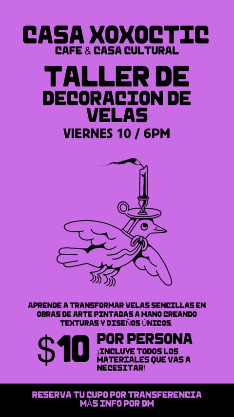 🎨✨ Taller de Decoración de Velas ✨🕯