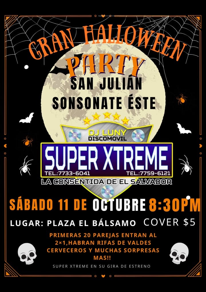 🎃 ¡Gran Halloween Party en San Julián! 🕸️