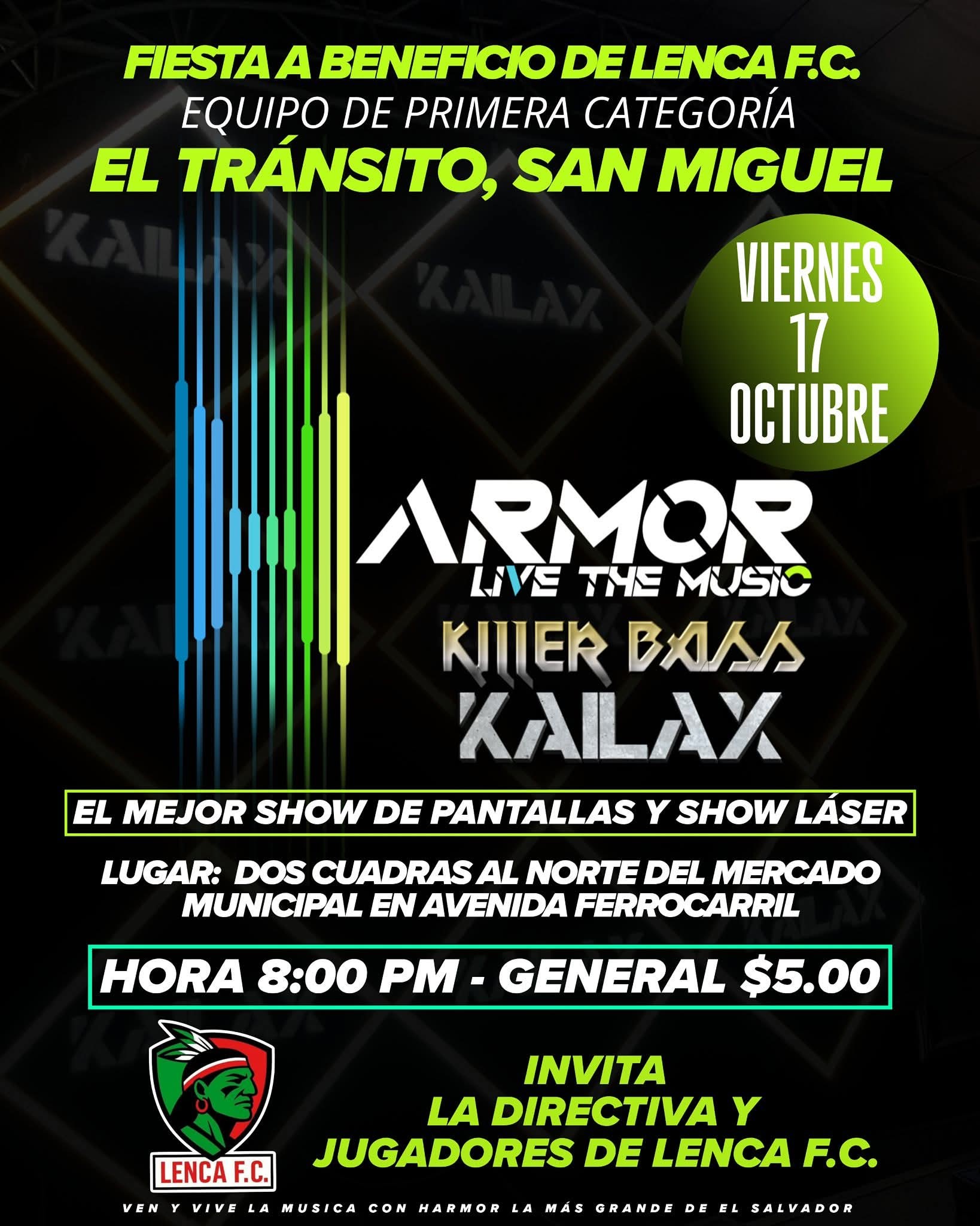 🎶 ¡Noche de música y pasión por LENCA F.C.!