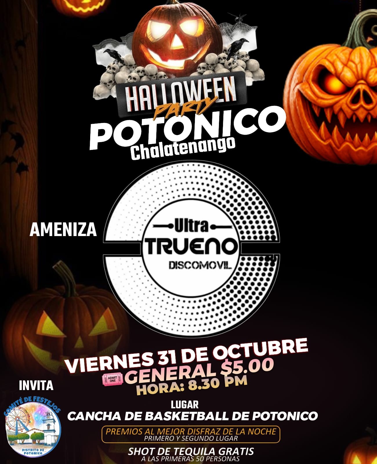 🎃 ¡Noche de Terror y Diversión en Potonico! 🕸️