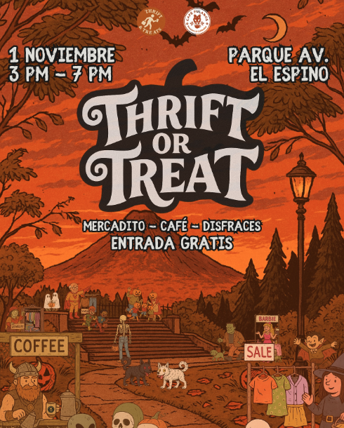 🎃 ¡THRIFT OR TREAT! 🧥☕👻