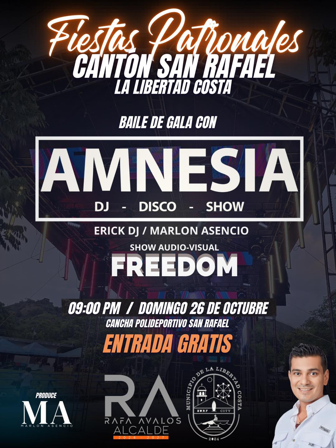 🎉 ¡Fiestas Patronales Cantón San Rafael – La Libertad Costa! 🎉