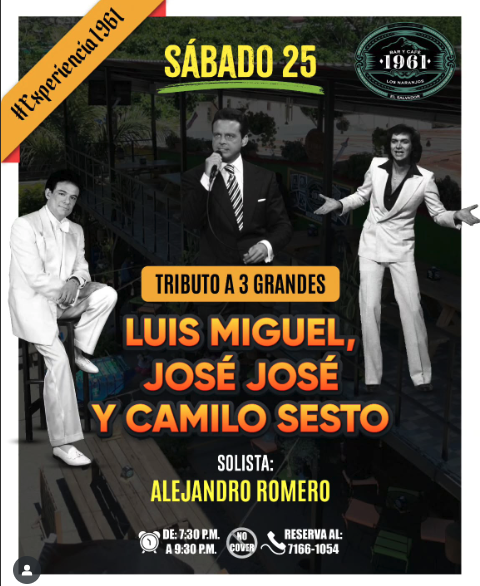 Tributo A 3 Grandes: Luis Miguel, José José Y Camilo Sesto