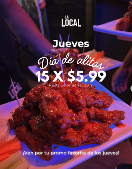 Los jueves son de ALITAS! 🔥