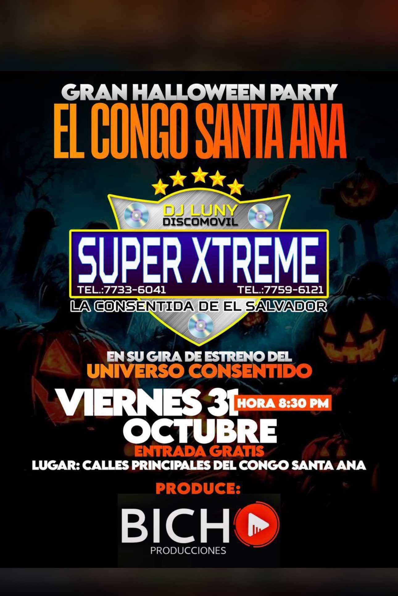🎃 ¡GRAN HALLOWEEN PARTY EN EL CONGO, SANTA ANA! 🕸️
