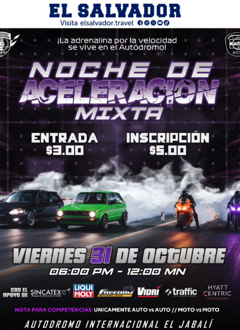 Noche de Aceleración Mixta 🏍️🚗