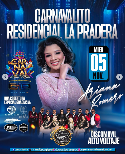 CARNAVALITO DE LA RESIDENCIAL LA PRADERA CON LA SABROSA DINAMITA DE JUANITO