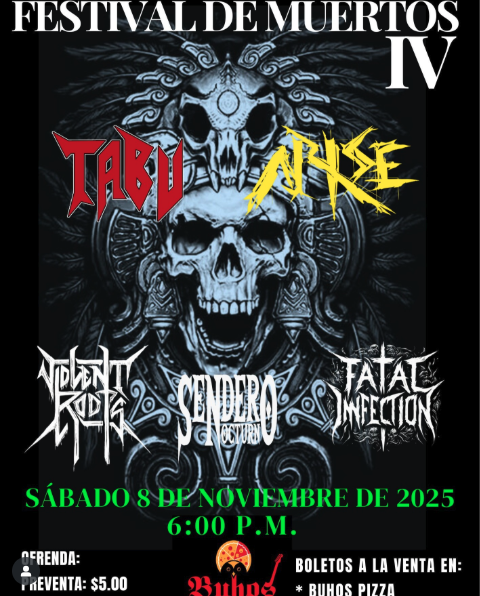 Festival de muertos IV en Buhos Pizza 
