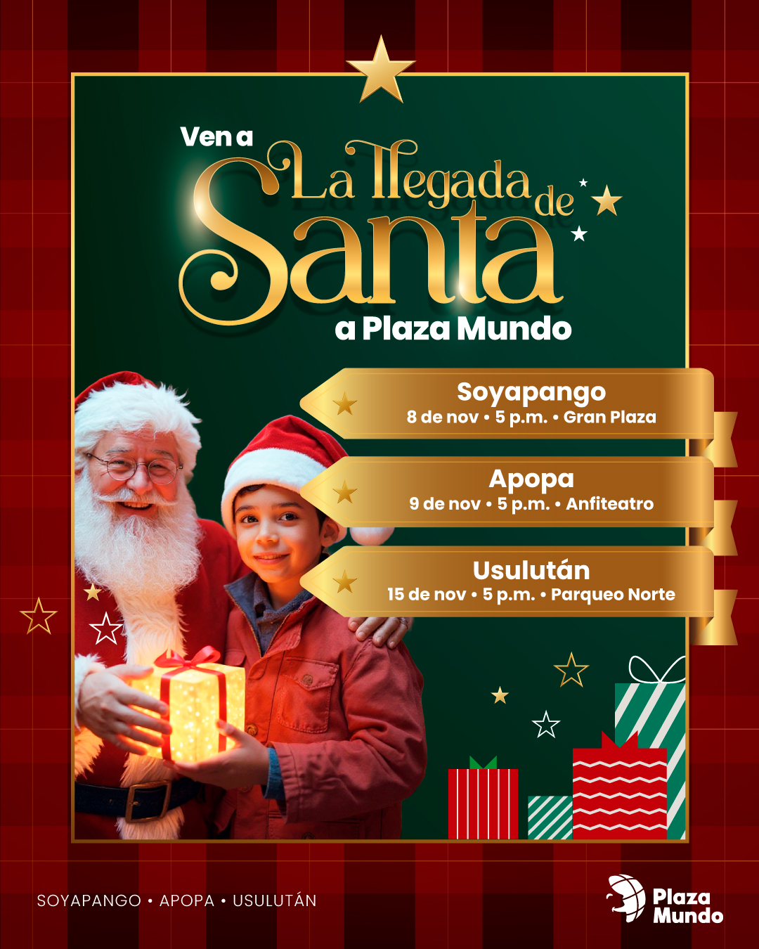 🎅✨ ¡Santa llega a Plaza Mundo Soyapango! 🎁
