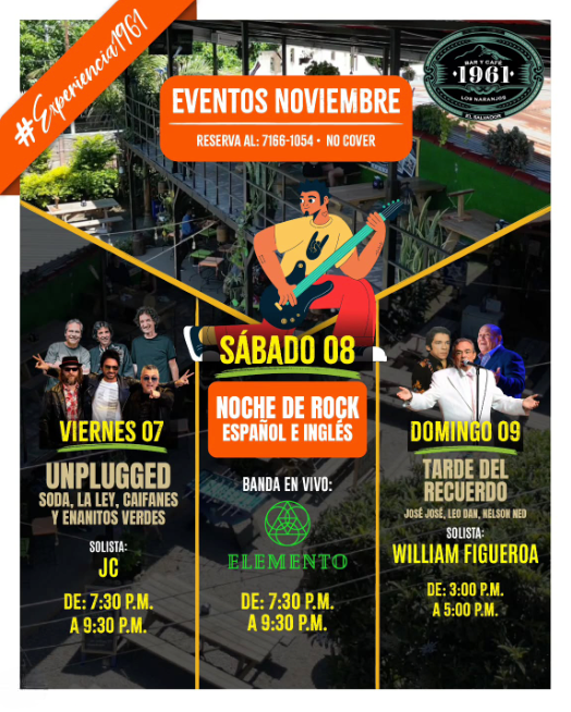 Noche de Rock en Español e Inglés 