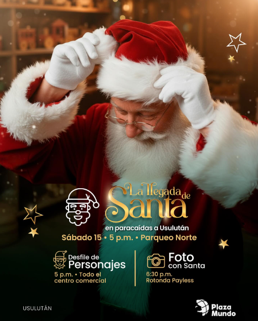 🎅✨ ¡Santa llega a Usulután en paracaídas! 🎄🪂