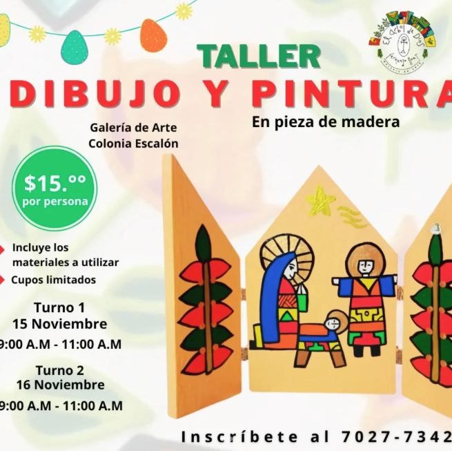 🎨✨ Taller de Dibujo y Pintura en pieza de madera ✨🎨