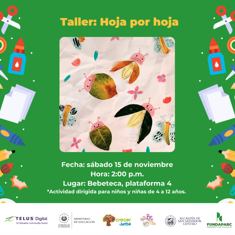 🎨🍃 ¡Taller creativo para niños y niñas! 🍃🎨