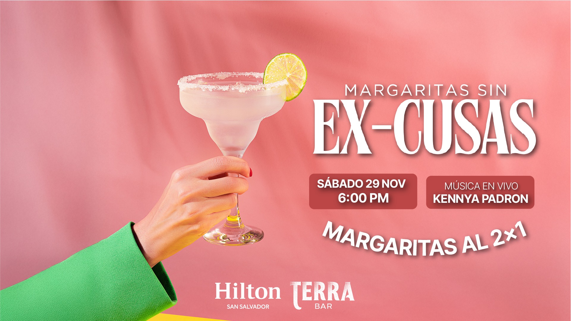 🎉 ¡Margaritas sin ex-cusas en Terra Bar! 🍸