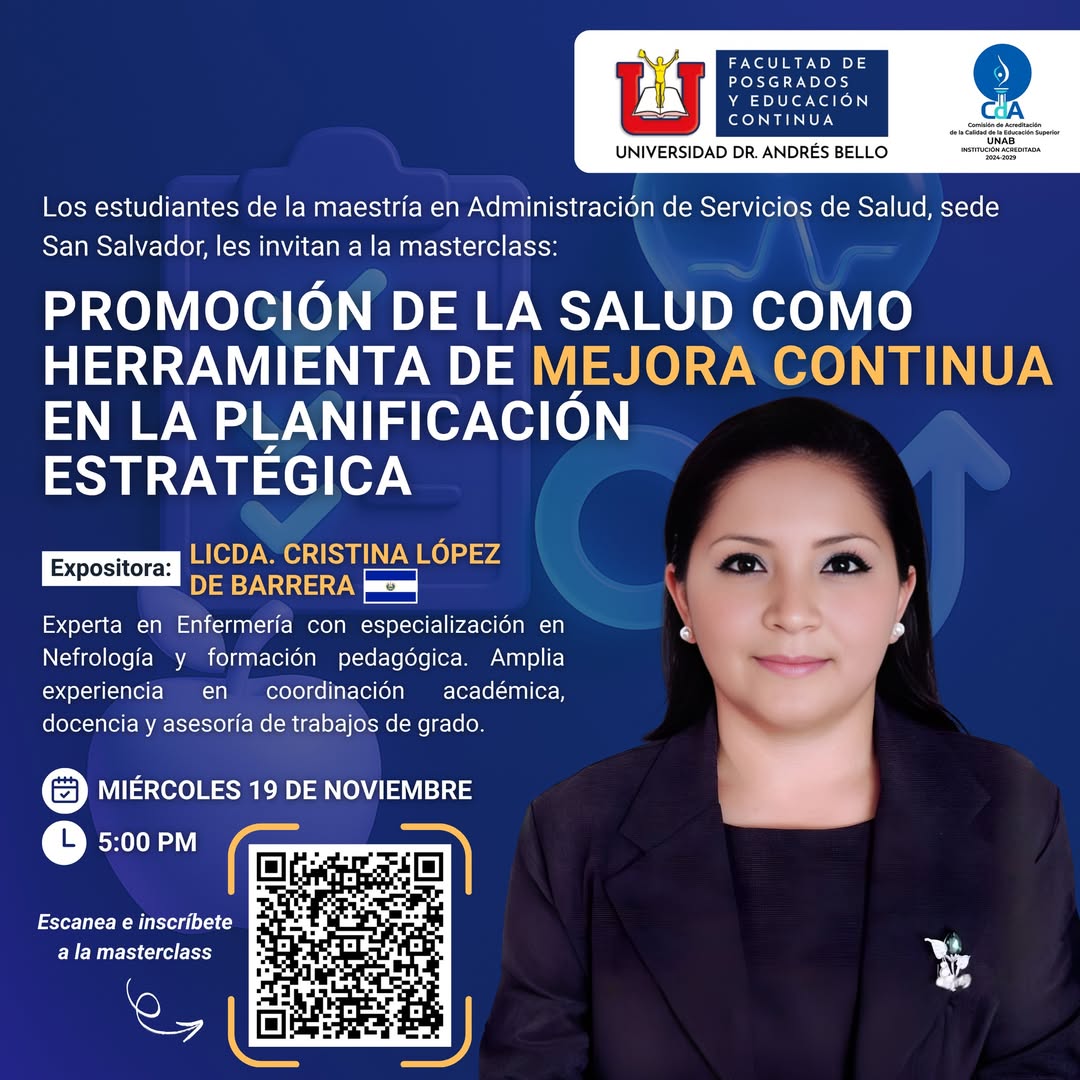 MasterClass  Promoción de la Salud como Herramienta de Mejora Continua en la Planificación Estratégica 🩺 
