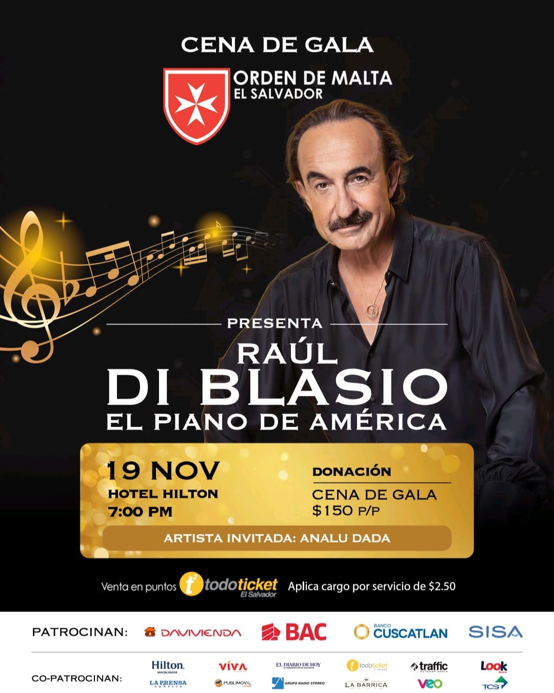 🎹 Cena de Gala – Orden de Malta El Salvador 🎹