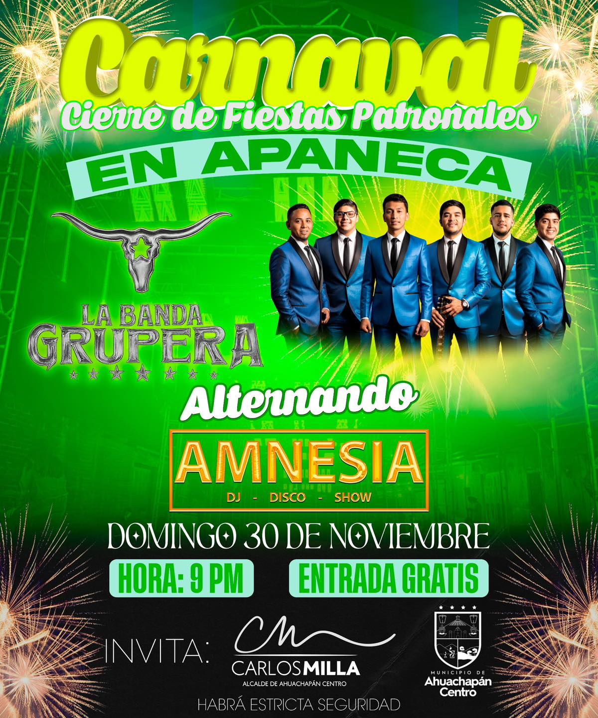 🎉 ¡Gran Carnaval de Cierre de Fiestas Patronales en Apaneca! 🎉