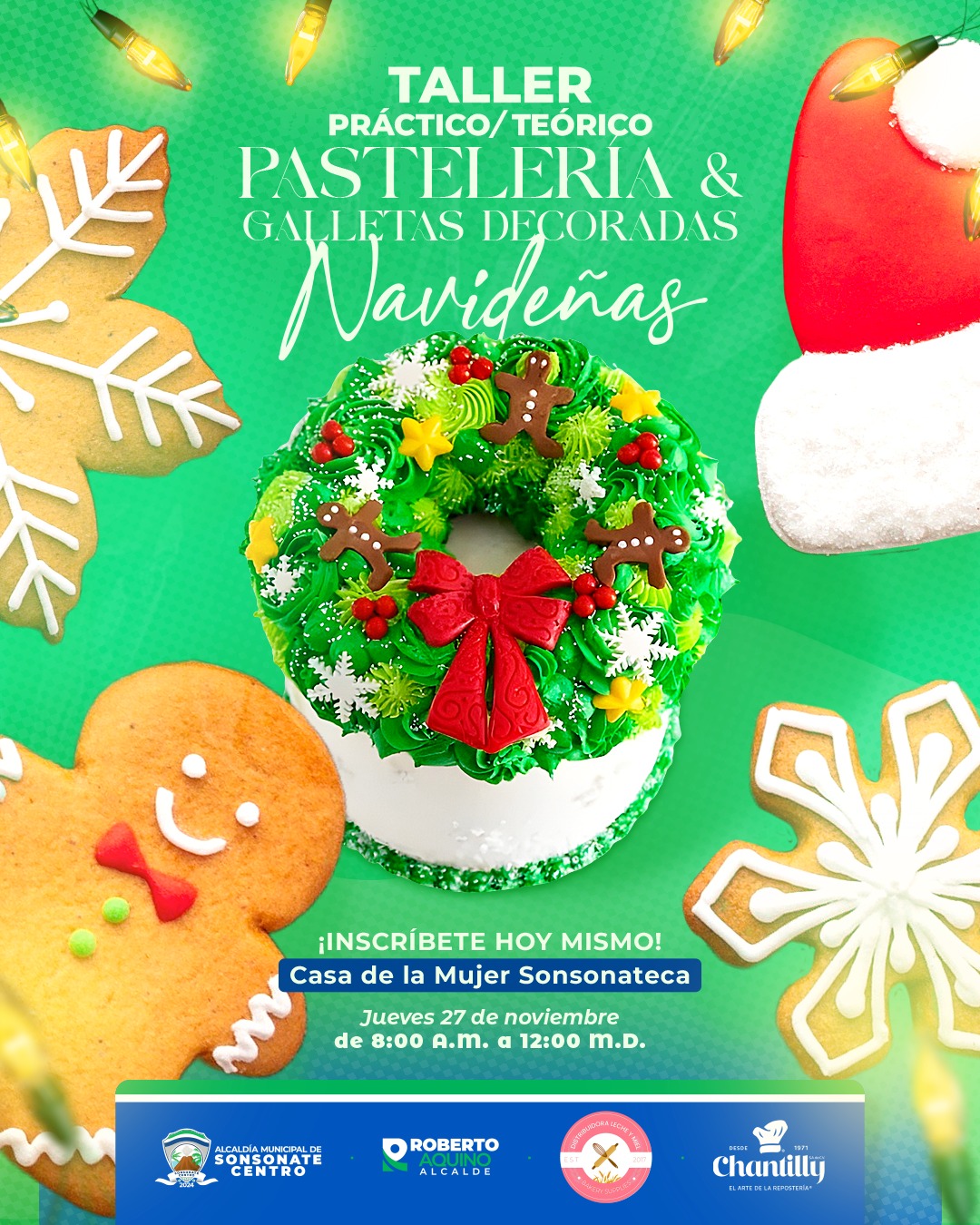 TALLER PRÁCTICO/TEÓRICO PASTELERiA & GALLETAS DECORADAS NAVIDEÑAS