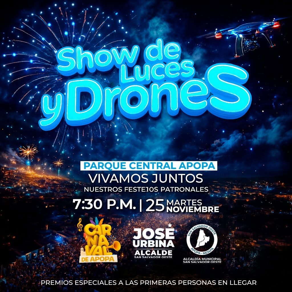 🎆 SHOW DE LUCES Y DRONES EN APOPA 🚁