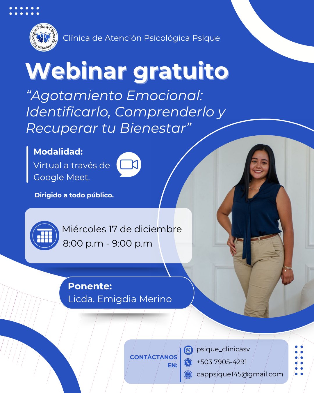 🧠✨ Webinar: Agotamiento Emocional ✨🧠