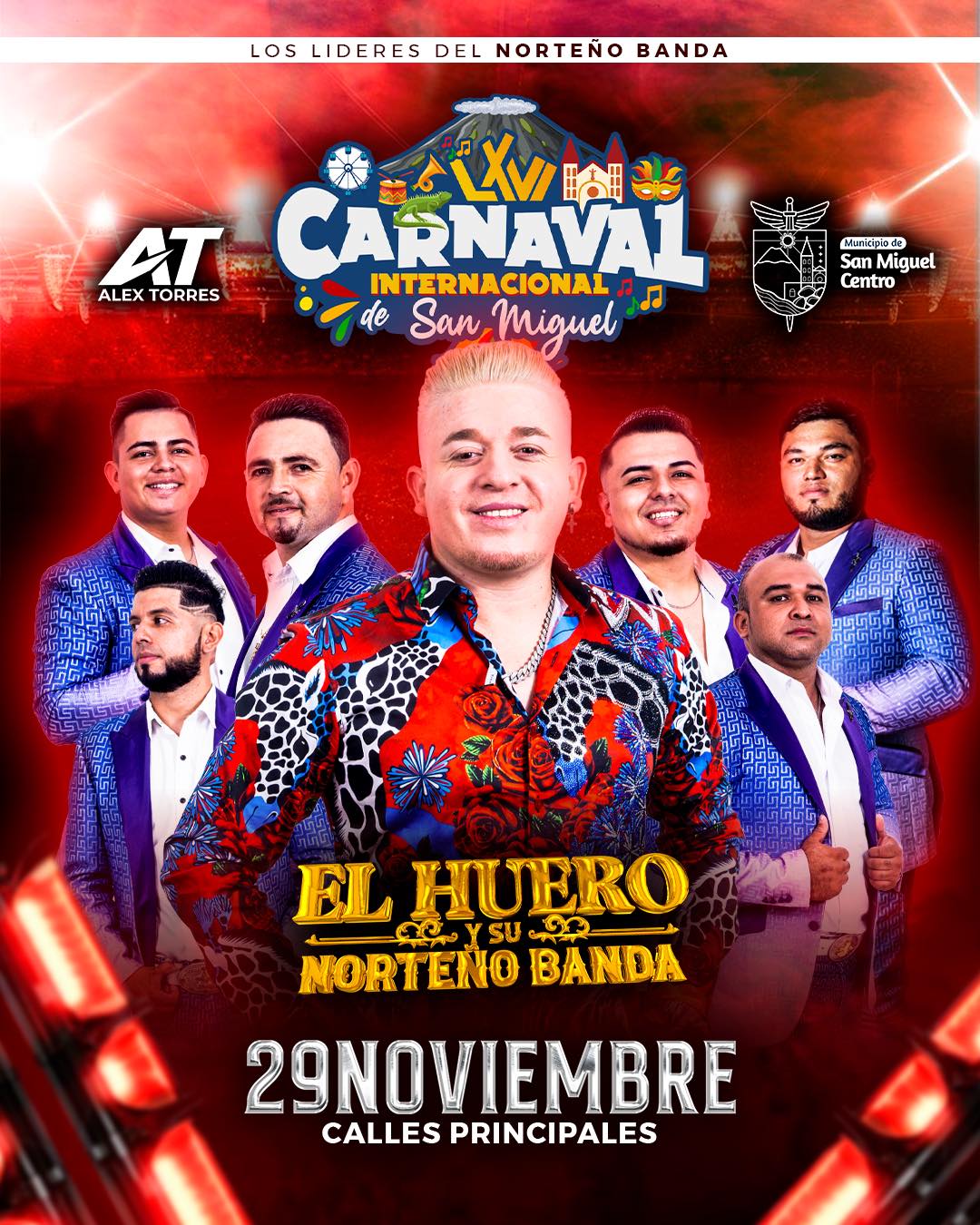  El Huero y su Norteño Banda estará presente en el Gran Carnaval de San Miguel 