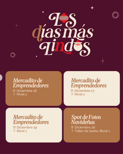 Mercadito de Emprendedores y Spor De Fotos Navideñas