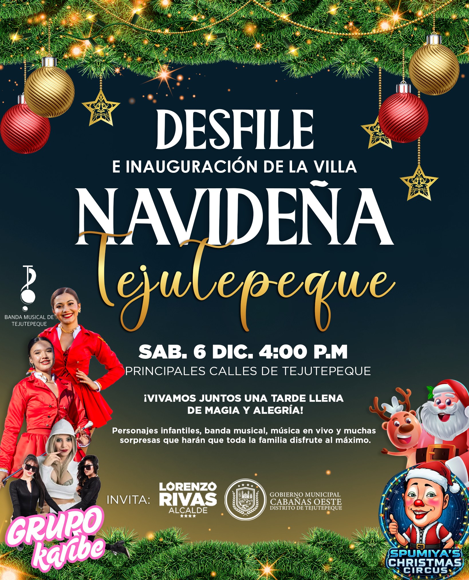 🎄✨ ¡Tejutepeque se llena de magia navideña! 🎅🎶