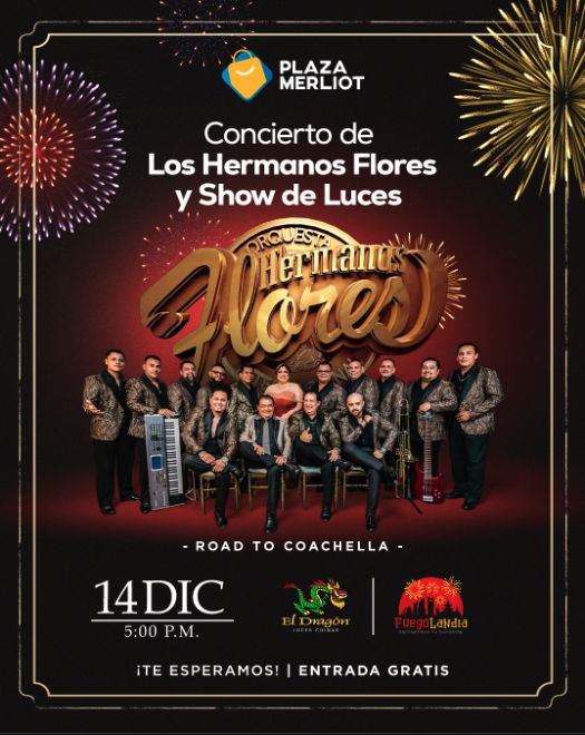 Concierto de Los Hermanos Flores y Show de Luces ✨🎆