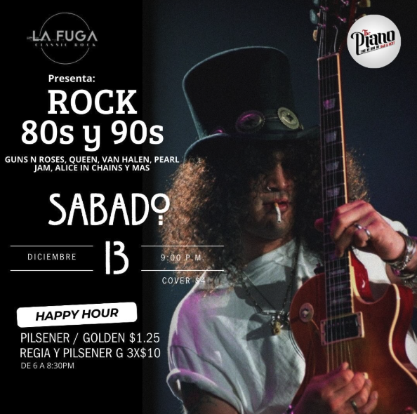 Tributo a Guns N Roses, Queen, Van Halen y mucho más…