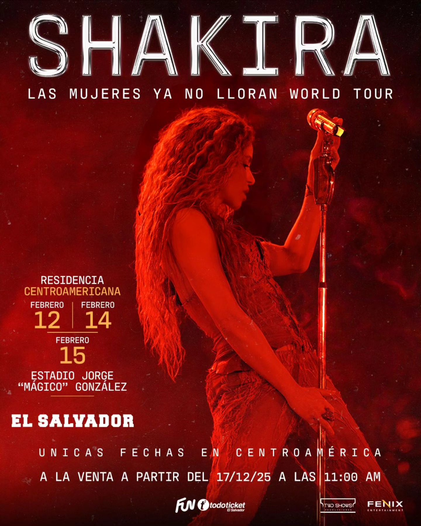 Conciertos De Shakira En El Salvador 2026
