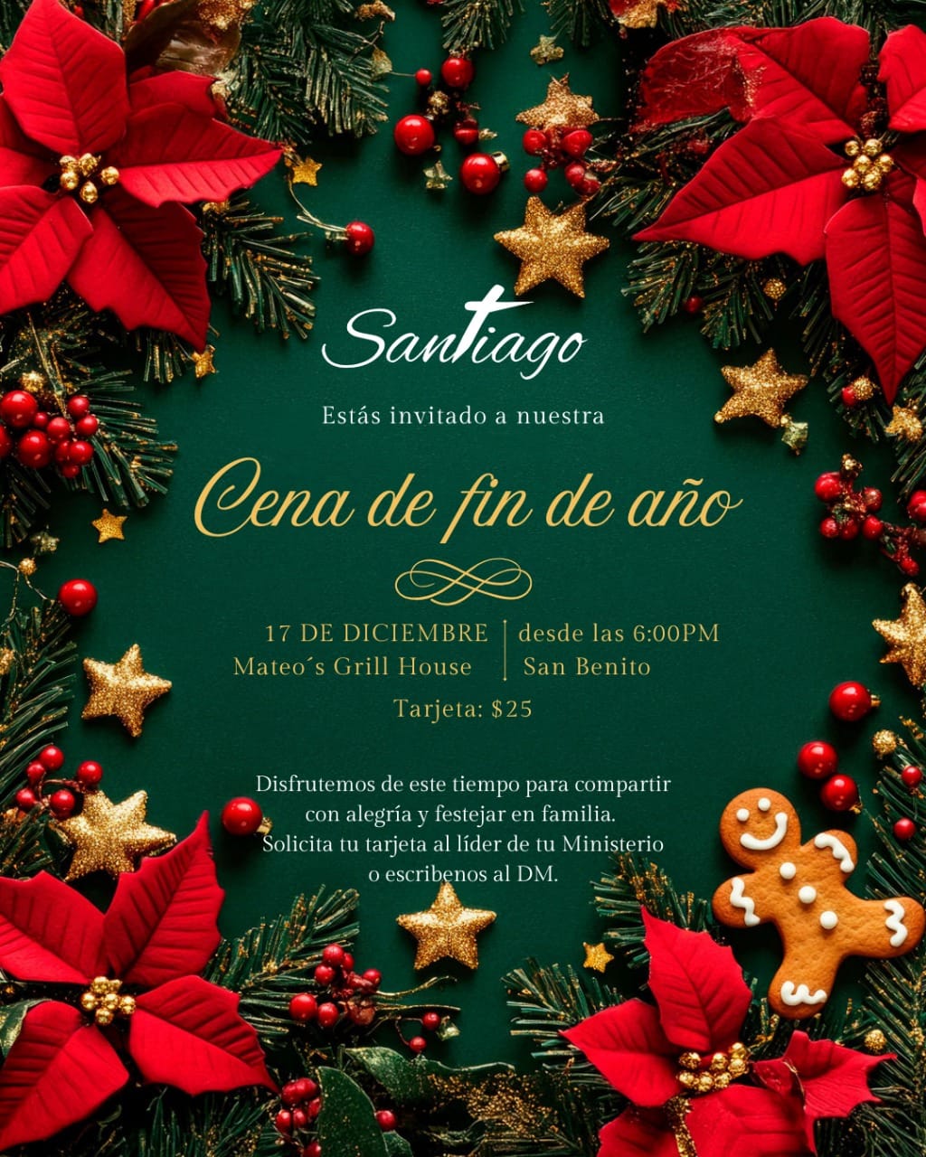🎄 Cena de Fin de Año – Ministerio Santiago 🎄