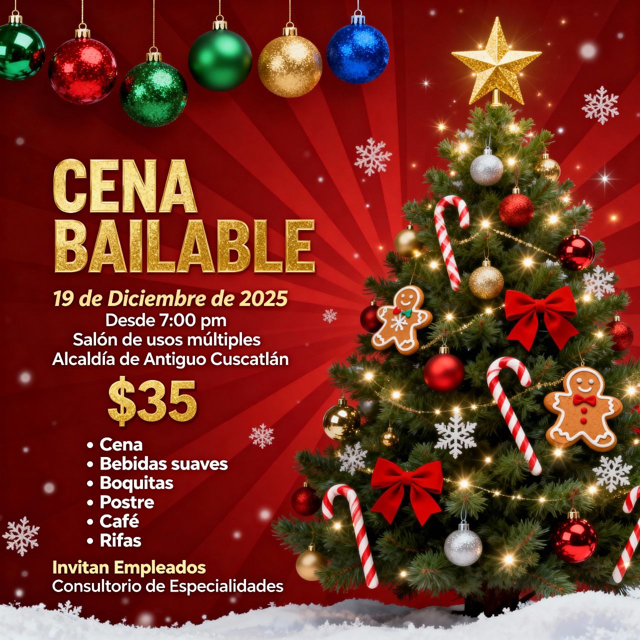 🎄✨ ¡Cena Bailable! ✨🎄