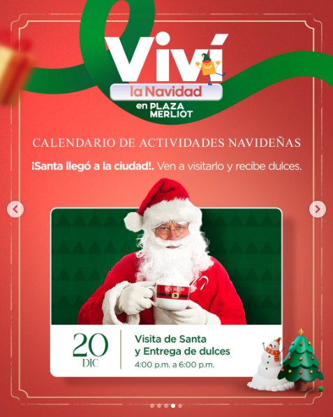 Visita de Santa y Entrega de dulces