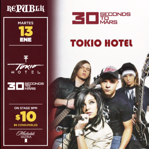 Tributo a Tokio Hotel & Thirty Seconds To Mars