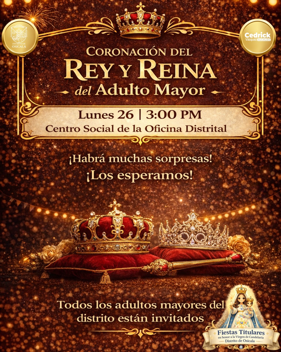🎉 Coronación del Rey y Reina del Adulto Mayor 👑