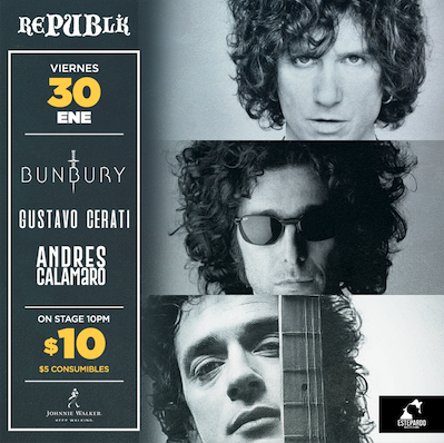 Tributo a Enrique Bunbury, Calamaro y Cerati 