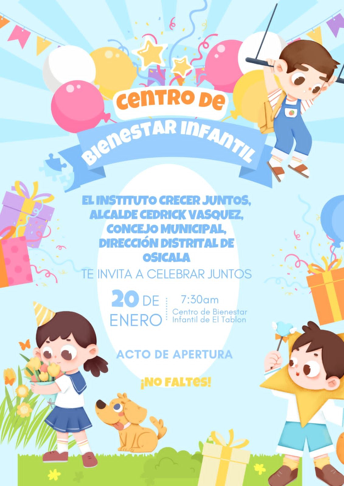 🎉 ¡Gran Inauguración del Centro de Bienestar Infantil! 🎈