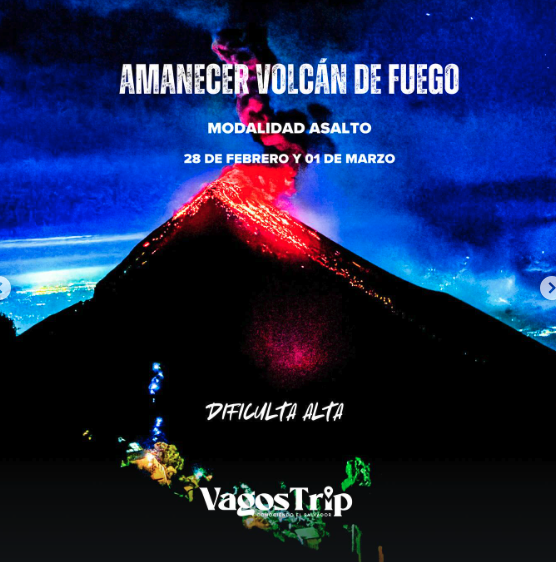 🔥 Amanecer Volcán de Fuego – Guatemala (asalto)
