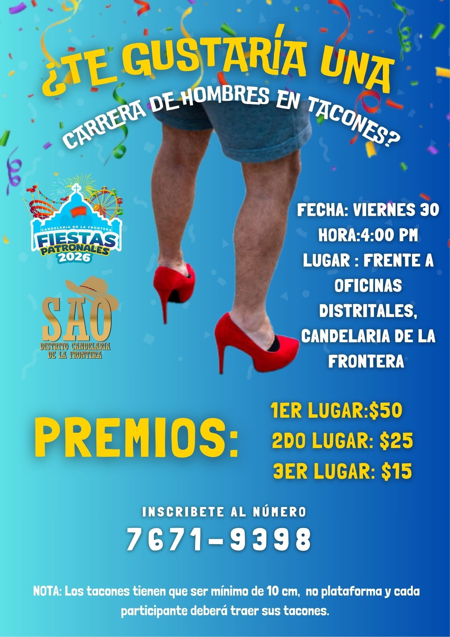 🎉 Carrera de hombres en tacones 👠