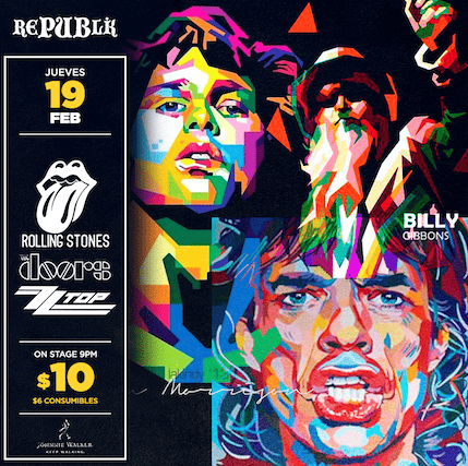 Tributo a The Doors, ZZ Top & Rolling Stones  